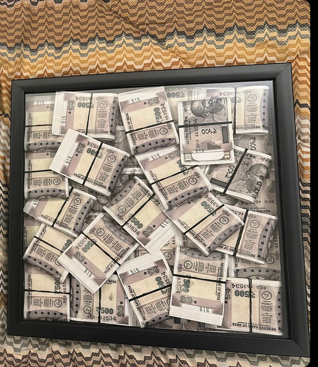 Half Fold Rupee Design Frame
